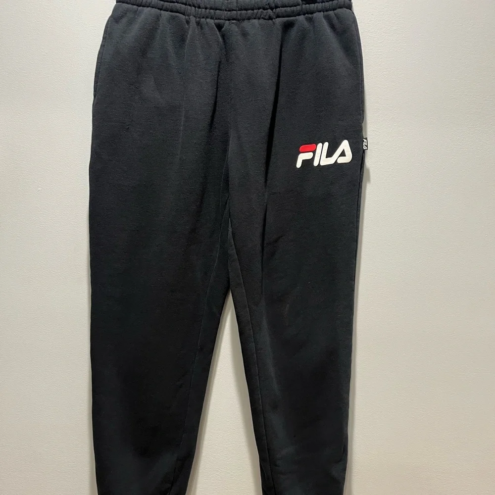 Men's Fila‎ Black Joggers Sweatpants, Size S. Good Condition